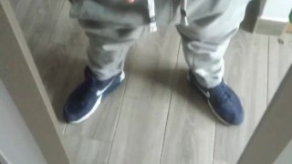 SNEAK JERK OF & CUM ON stepbrother SOCKS