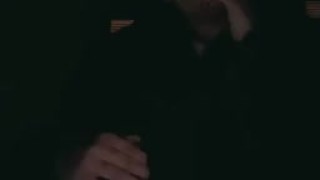 Smoking and flashing my tits in a fur coat 