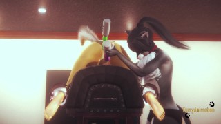 Furry Hentai Yiff - Cat uses Dildos and fuck a fox