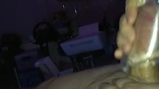 creampie on my brand new see-through toy (huge load)