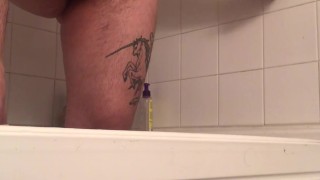 Lathering up with soap then Fucking myself in the Shower, solo masturbation Teaser 