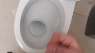 Fast Cum in Public Toilet