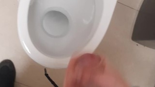 Fast Cum in Public Toilet