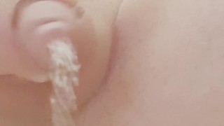 twink plays with his piss and ass
