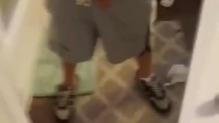 Jacking my cock in Laguna beach bathroom Squirt_One aka RealJock