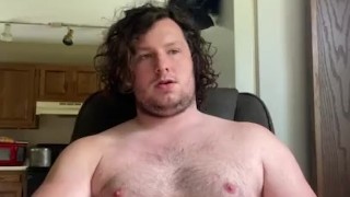 Masturbation fat white cock with flex