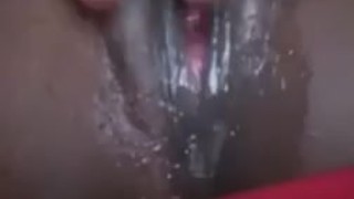 Playing with my creampie after a long fucking 