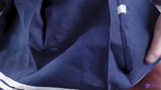 Horny Japanese Schoolgirl Enjoy Fuck - Huge Cumshot On Ass