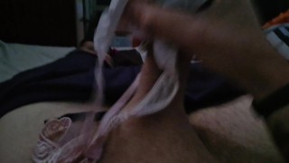 GUY WANKS WITH PANTIES