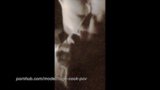 Jerking my huge uncut cock for a big load on my chest and abs