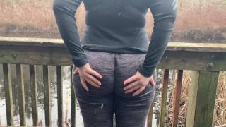 Wedgie Pants On a Fat Booty Step Mom At a Public Park