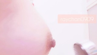 あわあわ乳首オナニー【横アングル】