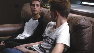 Straight Flower Delivery Man Decides To Try With Boy