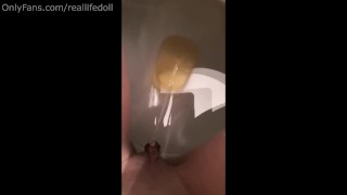 Closeup peeing compilation