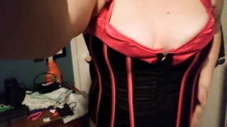 Using a strapon to fuck myself 