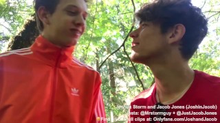 Playing in the Forest - Boy Friend got a Perfect Ass, Rimming, Sucking and swallowing Cumshot