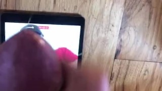Big Dick Latino Solo Masturbation with Massive Cumshot pt 2 Top View