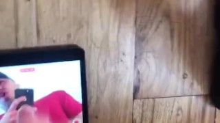 Big Dick Latino Solo Masturbation with Massive Cumshot pt 2 Top View