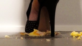 Cup cake food crush with spikey high heels