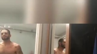 Sexiest man in work at fitness room came back to my place and took shower