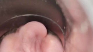 Vacuum cleaner tries to pull my clit into hose view from inside tube