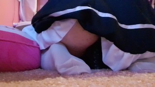 Thic Sissy maid stretches their ass!