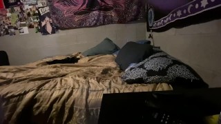 Pale, Skinny, Goth Chick Works Her Pussy Rough
