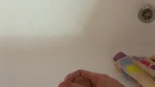 I’m peeing more than one minute! Then I’m washing my penis with soap