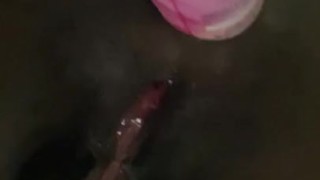 Horny ftm guy fucks ass with body wash can!