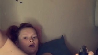 Horny redhead fresh out of the shower