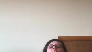 Chubby MILF fucks herself after creampie