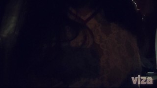 Masturbation in public car, squirt & no underwear with beautiful big boobs girl