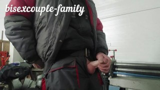 Jerking off my dick in the workplace, in anticipation of meeting a friend