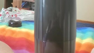 Gay Chub Using Pussy Sex Toy and Moaning