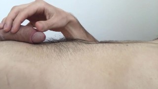 Frenulum Stimulation with Huge Cumload