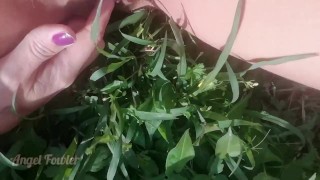 Today my fingers gave me HUGE Orgasm Shaking pussy Close UP outside 
