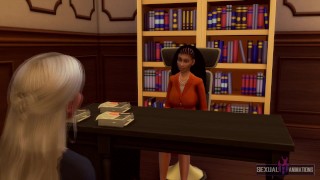 Horny Lawyer Has Lesbian Sex With Her Intern in Full Office - Sexual Hot Animations