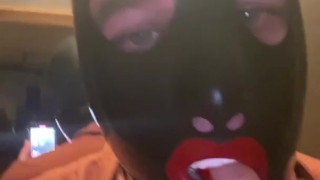 Double masked over Latexmask with mouth feature another russian gas mask