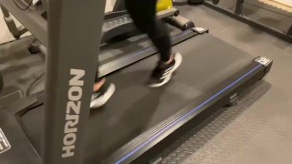 PETITE BLONDE WORKOUT SHOWING HER BIG BREASTS