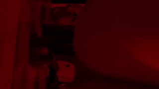 Dirty slut fucks herself on stripper pole