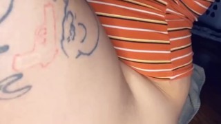 Natural boob slut fuck’s herself 