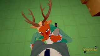 Beastars Yaoi - POV Legosi Gets Cum In Lois Mouth Then Fucks Him