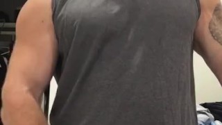 Huge Dick Hot Bodybuilder Shows Off Giant Hard Cock OnlyfansBeefBeast Hairy Alpha Musclebear Hung 