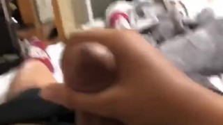 With the door open 