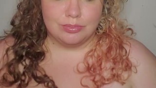 Playing with my big tits! 