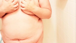 Curvy MILF Plays with Herself in the Shower
