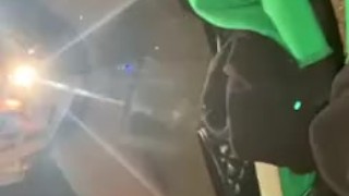 Thick white girl fucks herself on her bunny vibrator