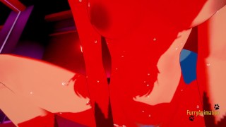 BNA Hentai - POV Michiru sucks lynx's cock until he cum in her mouth then fucks her