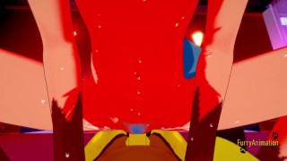 BNA Hentai - POV Michiru sucks lynx's cock until he cum in her mouth then fucks her