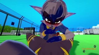 Sly Cooper Yaoi Furry - POV He cums in his mouth and then on his ass